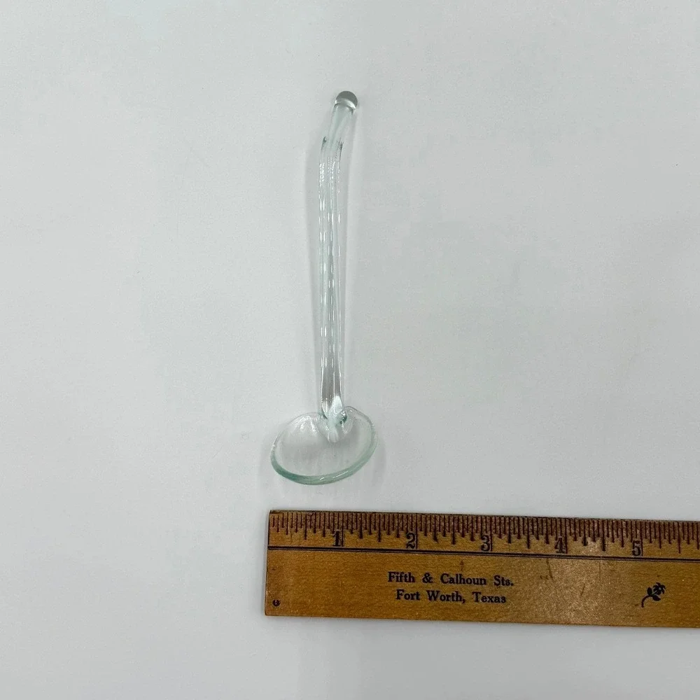 Vintage Hand‎ Blown Glass Honey Dipper Wand Drizzler Clear Mid Century Kitchen